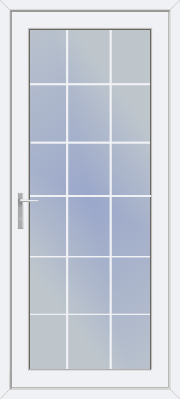 Fully Glazed Georgian Bar uPVC Door