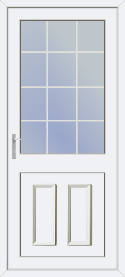 Half Glazed Georgian Bar Manor Panel uPVC Door