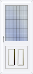 Half Glazed Square Lead Feature Panel uPVC Door