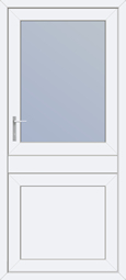 Half Glazed Flat Panel uPVC Stable Door